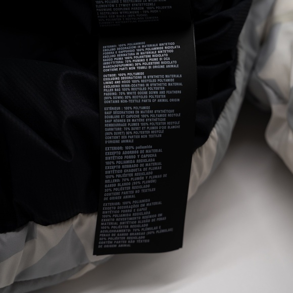 size M Prada Marble Camo Down Jacket Puffer Linea Rossa White Grey - Picture 10 of 10